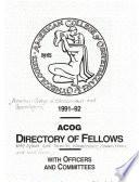 ACOG Directory of Fellows with Bylaws and Councils, Commissions, Committees, and Task Forces