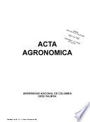 Acta agronómica
