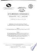 Acta biológica venezuelica
