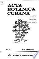 Acta botanica Cubana