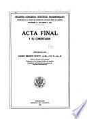 Acta final y su comentario