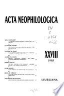 Acta Neophilologica