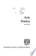 Acta poética