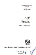 Acta poetica