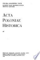 Acta Poloniae Historica