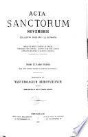 Acta sanctorum novembris