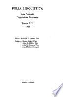 Acta Societatis Linguisticae Europaeae