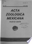 Acta Zoologica Mexicana. Nueva Serie