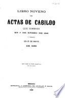 Actas de Cabildo del Ayuntamiento constitucional de México