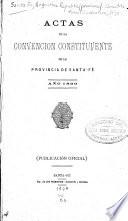Actas de la convencion constituyente de la provincia de Santa-Fe. Año 1890