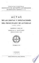 Actas de las Juntas y Diputaciones del Principado de Asturias