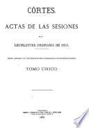 Actas de las sesiones de la legislatura ordinaria