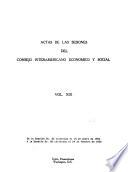 Actas de las sesiones del Consejo interamericano económico y social