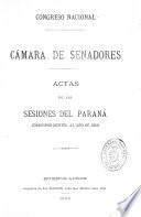 Actas de las sesiones del Paraná correspondientes al año ...