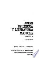 Actas de lengua y literatura mapuche