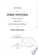 Actas del Congreso constitucional del Ecuador