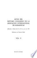 Actas del ... Congreso de la Asociación Internacional de Hispanistas
