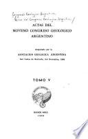 Actas del Congreso Geológico Argentino