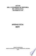 Actas del I Congreso de Historia de Andalucía, diciembre de 1976
