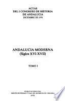 Actas del I Congreso de Historia de Andalucía, diciembre de 1976