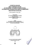 Actas del Noveno Congreso Internacional para el Estudio de las Culturas Pre-Colombinas de las Antillas Menores