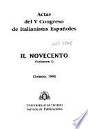 Actas del V Congreso de Italianistas Españoles