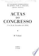 Actas Do Congresso, 8 a 16 de Setembro de 1956