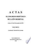 Actas II Congreso Hispánico de Latín Medieval (León, 11-14 de noviembre de 1997)