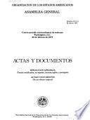 Actas y documentos [de las] sesiones extraordinarios