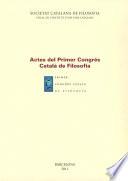 Actes del Primer Congrés Català de Filosofia