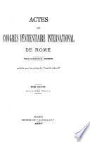 Actes du Congrès pénitentiaire international