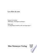 Actes du XXIIe Congres internationale de linguistique et de philologie romanes, Bruxelles, 23-29 juillet 1998: Les effets du sens