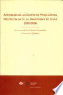 Actividades de los grupos de formación del profesorado de la Universidad de Cádiz, curso 2005-2006