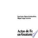 Actos de fe en Guatemala