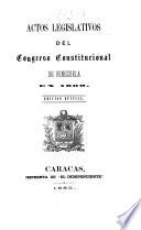 Actos legislativos del Congreso Constitucional de Venezuela en 1860