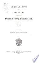 Acts and Resolves Passed by the General Court of Massachusetts