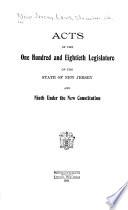 Acts of the General Assembly of the State of New-Jersey