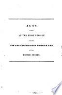 Acts Passed at the ... Session of the ... Congress of the United States of America