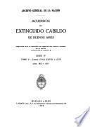 Acuerdos del extinguido Cabildo de Buenos Aires