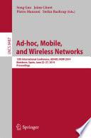 Ad-hoc, Mobile, and Wireless Networks