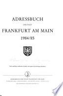 Adressbuch der Stadt Frankfurt am Main