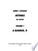 Adult Catalog: Authors