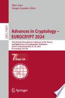 Advances in Cryptology – EUROCRYPT 2024