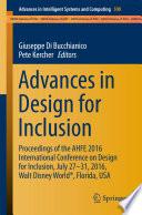 Advances in Design for Inclusion