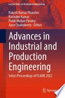Advances in Industrial and Production Engineering