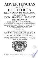 Advertencias a la Historia del P. Juan de Mariana