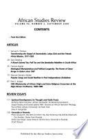 African Studies Bulletin