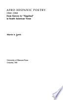 Afro-Hispanic Poetry, 1940-1980