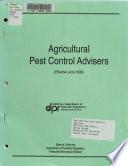 Agricultural Pest Control Advisers