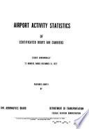 Airport Activity Statistics of Certificated Air Carriers